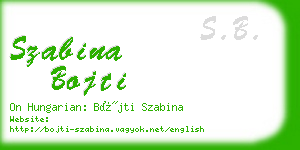 szabina bojti business card